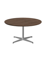 Piet Hein A223 Sofabord, Ø90 cm fra Fritz Hansen - Valnød finér m. finérkant - Jacobsen Plus