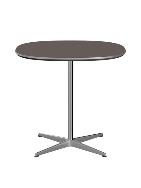 Piet Hein A602 Café-Tisch, 75 x 75 cm von Fritz Hansen - Graues Laminat mit Alukante - Jacobsen Plus
