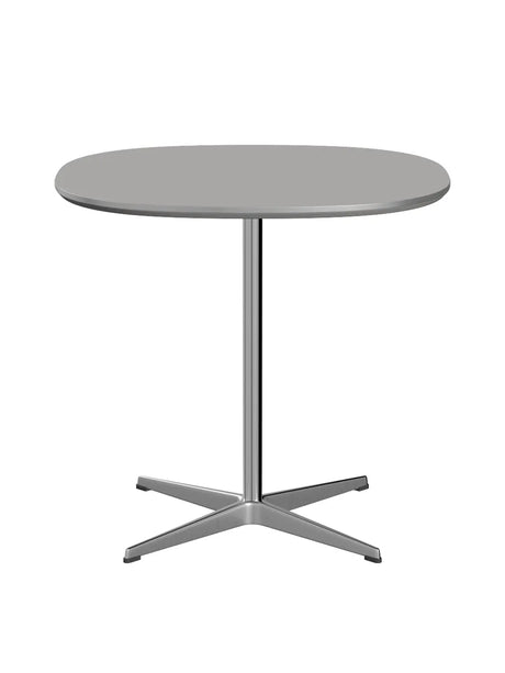 Piet Hein A602 Café-Tisch, 75 x 75 cm von Fritz Hansen - Grauer Efeso mit Aluminiumkante (Sonderfarbe) - Jacobsen Plus