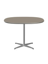 Piet Hein A603 cafébord, 100 x 100 cm fra Fritz Hansen - Brown Ottawa m. alukant (specialfarve) - Jacobsen Plus