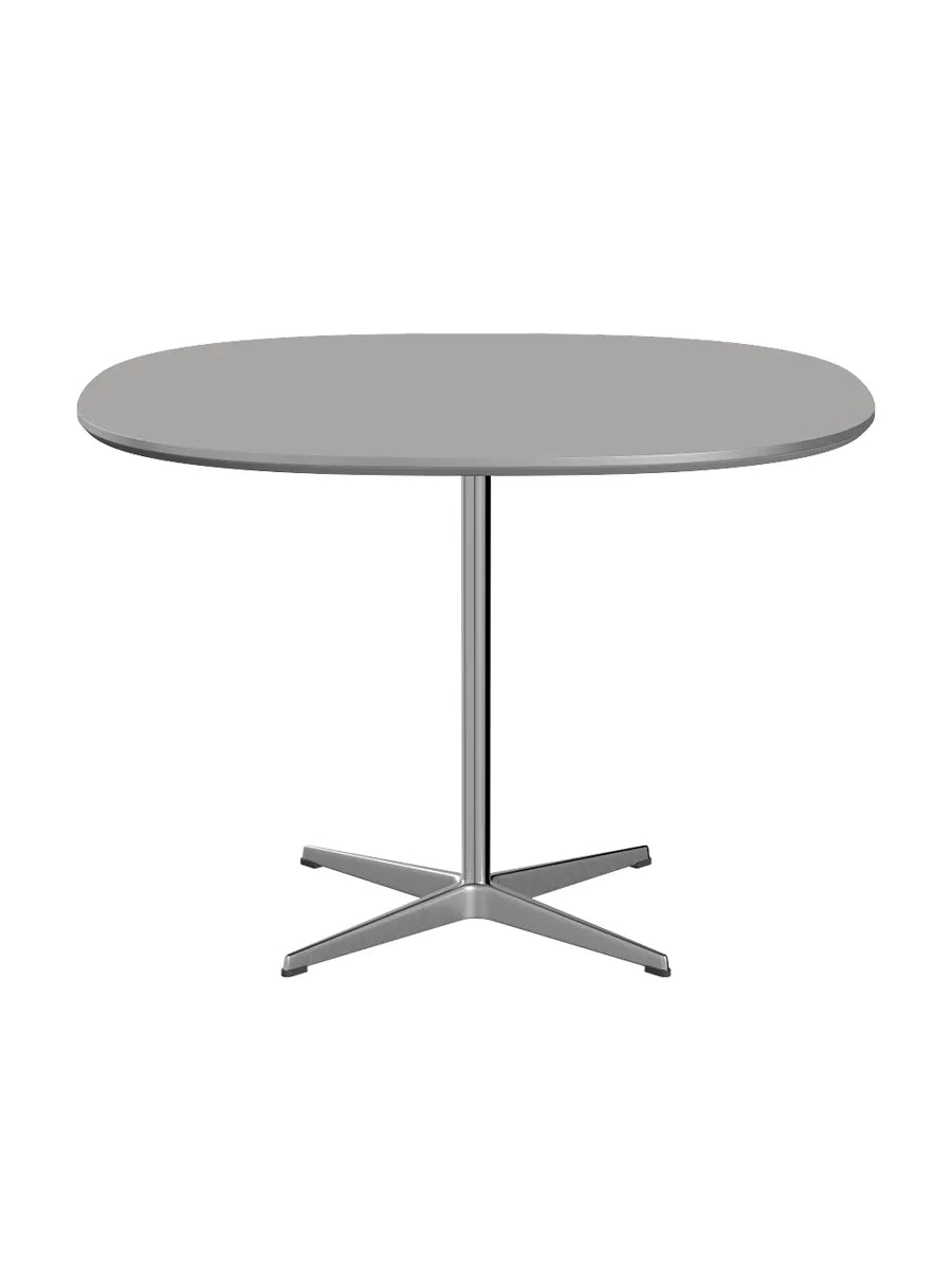 Piet Hein A603 cafébord, 100 x 100 cm fra Fritz Hansen - Grey Efeso m. alukant (specialfarve) - Jacobsen Plus