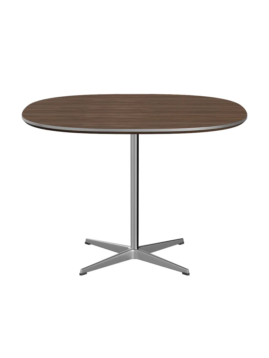 Piet Hein A603 cafébord, 100 x 100 cm fra Fritz Hansen - Valnød finér m. finérkant - Jacobsen Plus