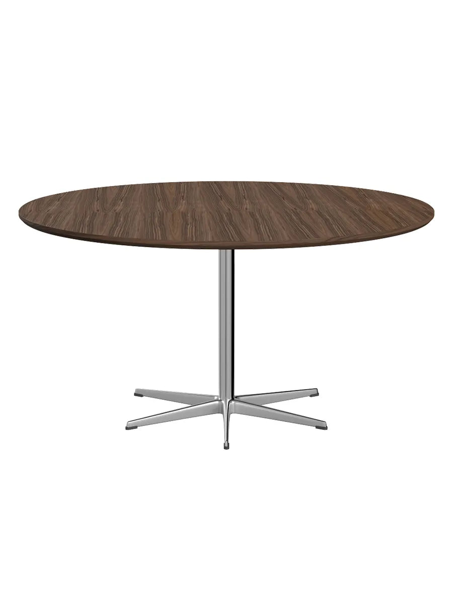 Piet Hein A826 Spisebord, Ø145 cm fra Fritz Hansen - Valnød finér m. finérkant - Jacobsen Plus