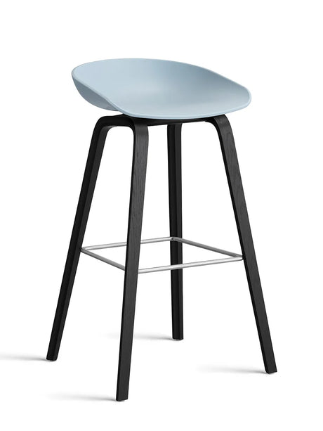 About a Stool AAS32 von HAY - Hoch - B 50 x T 46 x H 74-85 cm / Schieferblau / Schwarz gebeizte Eg - Jacobsen Plus