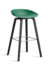 About a Stool AAS32 von HAY - Hoch - B 50 x T 46 x H 74-85 cm / Türkisgrün / Schwarz gebeizte Eg - Jacobsen Plus