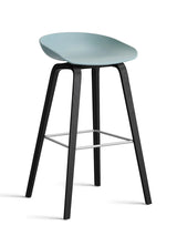 About a Stool AAS32 von HAY - Hoch - B 50 x T 46 x H 74-85 cm / Staubblau / Schwarz gebeizte Eg - Jacobsen Plus