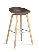 About a Stool AAS32 von HAY - Hoch - B 50 x T 46 x H 74-85 cm / Raisin / Lackierte Eiche - Jacobsen Plus