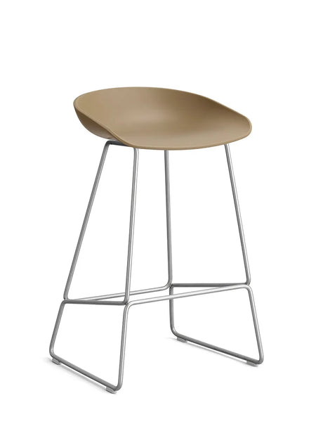 About a Stool AAS38 von HAY - Niedrig - B 47 x T 45 x H 65-76 cm / Clay / Rostfreier Stahl - Jacobsen Plus