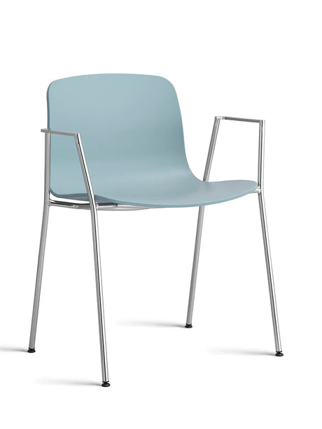 About a Chair AAC18 fra Hay - Dusty Blue / Forkromet stål - Jacobsen Plus