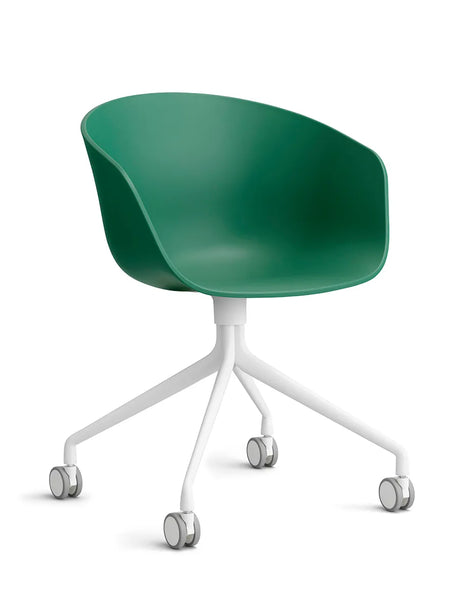 About a Chair AAC24 von Hay - Petrolgrün / Weißes pulverbeschichtetes Aluminium - Jacobsen Plus