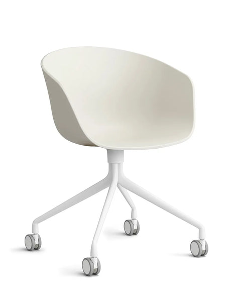 About a Chair AAC24 von Hay - Melange Cream / Weißes pulverbeschichtetes Aluminium - Jacobsen Plus