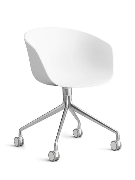 About a Chair AAC24 von Hay - Weiß / Poliertes Aluminium - Jacobsen Plus