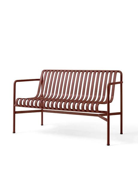 Palissade Dining Bench mit Armlehnen, Iron Red von HAY - 1 - Jacobsen Plus