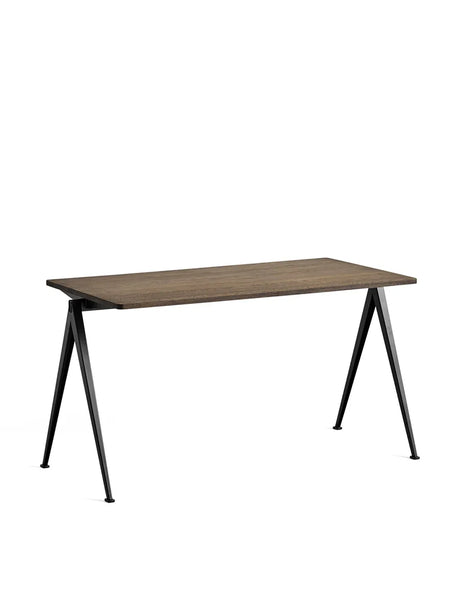 Pyramid 01 Tisch von Hay - Geräucherte Eiche (Öl) / Schwarz pulverbeschichteter Stahl / 140 x 65 cm - Jacobsen Plus