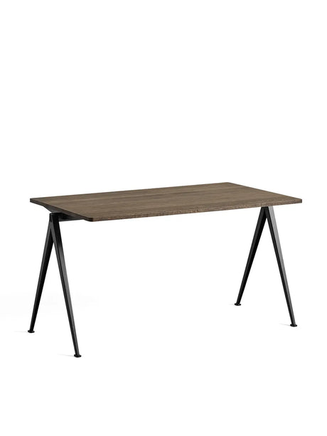 Pyramid 01 Tisch von Hay - Geräucherte Eiche (Öl) / Schwarz pulverbeschichteter Stahl / 140 x 75 cm - Jacobsen Plus