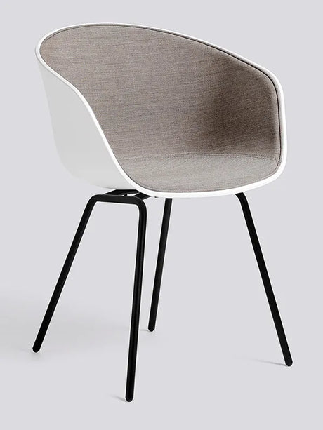 About a Chair AAC26 Vorderseite gepolstert von HAY - Weiß / Remix / Verchromter Stahl - Jacobsen Plus