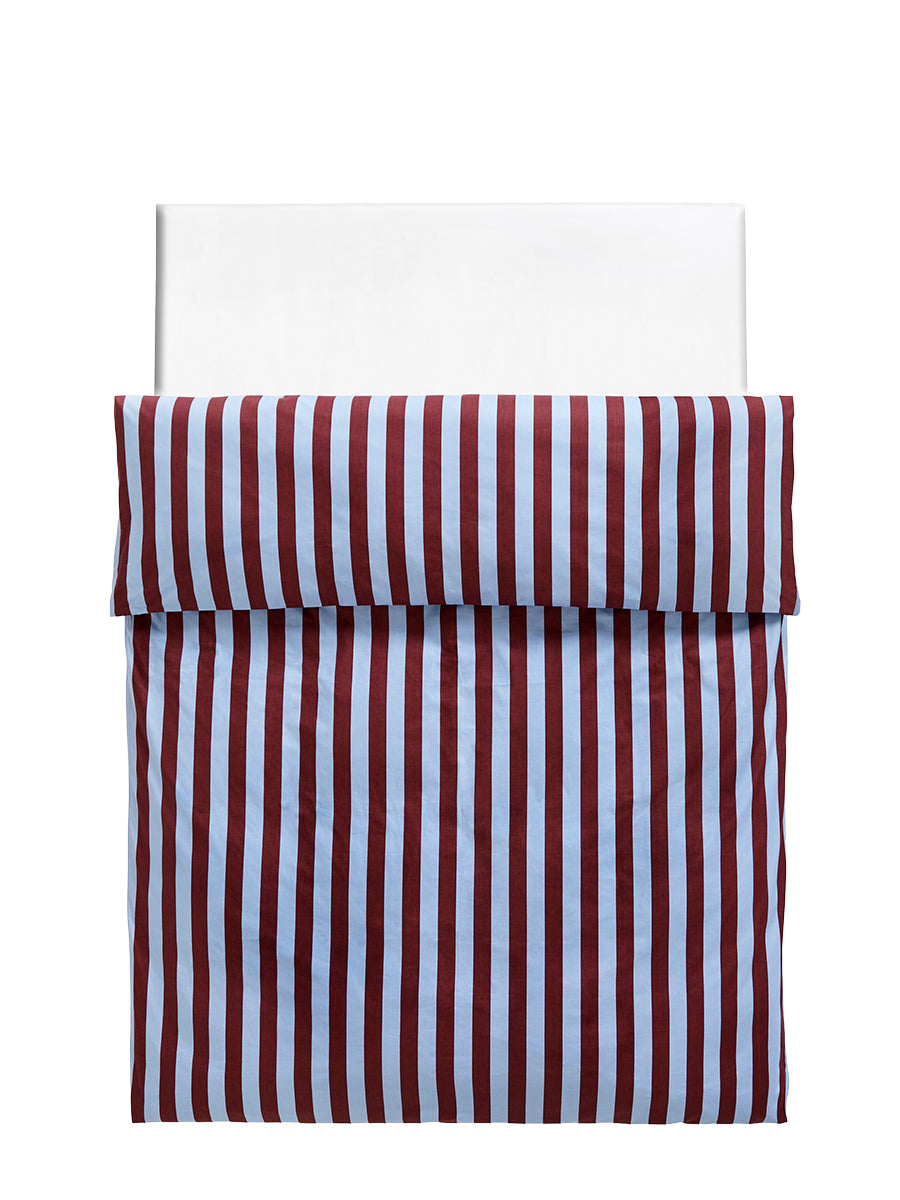Été Bettbezug, Bordeaux und Sky Blue von HAY - 1 - Jacobsen Plus