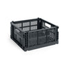 Colour Crate Medium Square, Charcoal von HAY