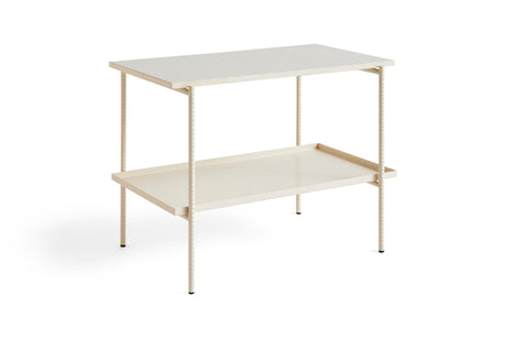Rebar Side Table L75 von Hay - Alabaster / Beige Marble - Jacobsen Plus
