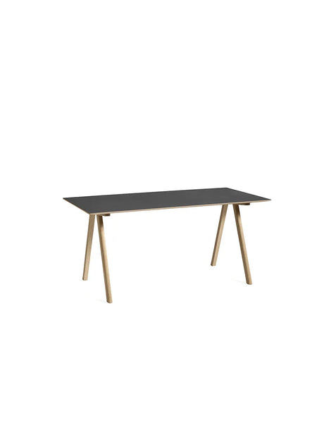 CPH10 Schreibtisch, 160 cm fra Hay - Schwarz lackierte Eiche / Schwarz lackierte Eiche - Jacobsen Plus