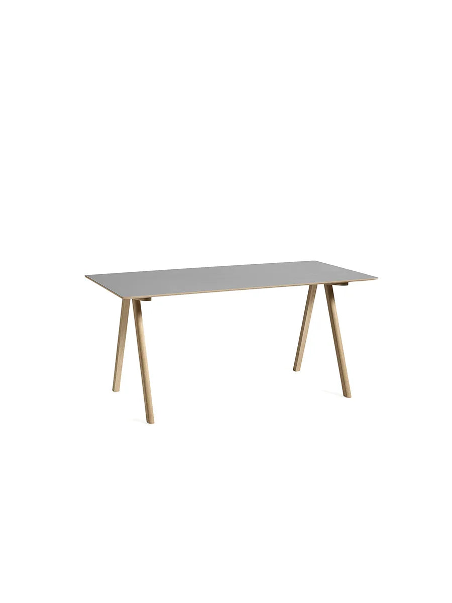 CPH10 Skrivebord, 160 cm fra Hay - Grå linoleum / Lakeret eg - Jacobsen Plus