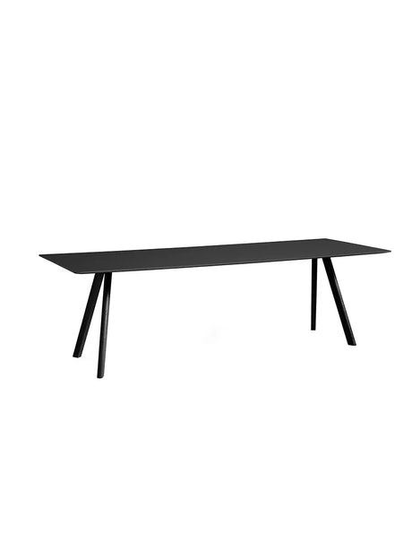 CPH30 bord, 250 cm fra Hay - Sort linoleum / Sortlakeret eg / L: 250 x B: 90 x H: 74 cm - Jacobsen Plus