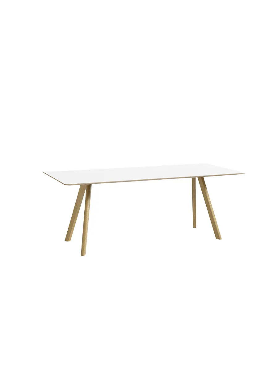 CPH30 bord, 200 cm fra Hay - Hvid laminat / Lakeret eg - Jacobsen Plus
