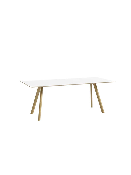CPH30 bord, 200 cm fra Hay - Hvid laminat / Lakeret eg - Jacobsen Plus