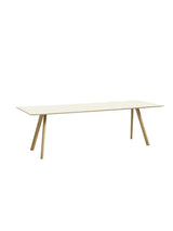 CPH30 bord, 250 cm fra Hay - Off white linoleum / Lakeret eg / L: 250 x B: 90 x H: 74 cm - Jacobsen Plus