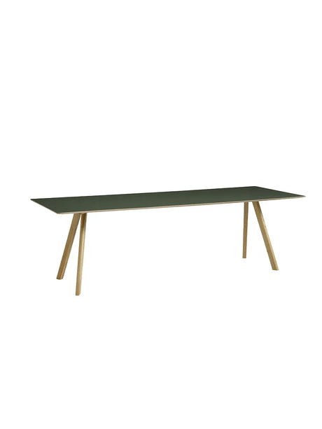CPH30 bord, 250 cm fra Hay - Grøn linoleum / Lakeret eg / L: 250 x B: 90 x H: 74 cm - Jacobsen Plus