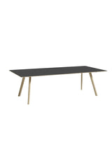CPH30 bord, 250 cm fra Hay - Sort linoleum / Lakeret eg / L: 250 x B: 120 x H: 74 cm - Jacobsen Plus