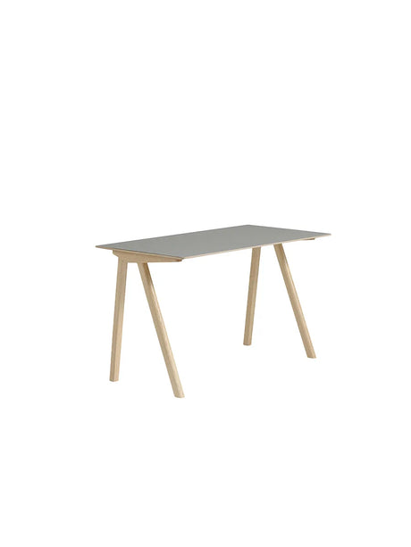 CPH90 Skrivebord, 130 cm fra Hay - Grå linoleum / Lakeret eg - Jacobsen Plus