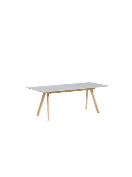 CPH30 Ausziehtisch von HAY - Graues Linoleum / Lackierte Eiche / L: 200-400 x B: 90 x H: 74 cm - Jacobsen Plus