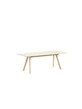 CPH30 Udtræksbord fra Hay - Off white linoleum / Lakeret eg / L: 200-400 x B: 90 x H: 74 cm - Jacobsen Plus