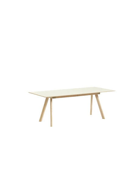 CPH30 Ausziehtisch von HAY - Linoleum in Off-White / Lackierte Eiche / L: 200-400 x B: 90 x H: 74 cm - Jacobsen Plus