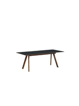 CPH30 Udtræksbord fra Hay - Sort linoleum / Lakeret valnød / L: 200-400 x B: 90 x H: 74 cm - Jacobsen Plus
