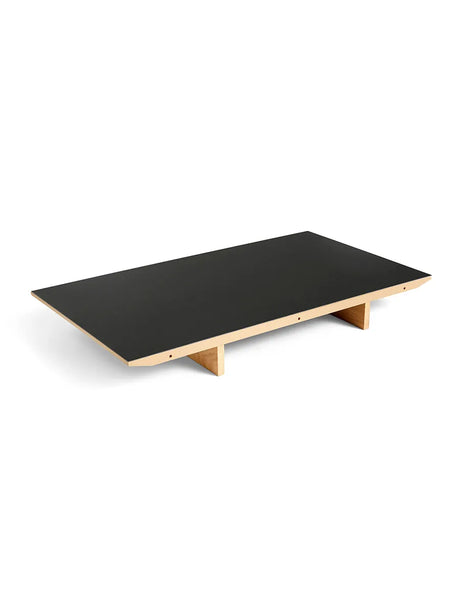 CPH30 Zusatzplatte von HAY - Schwarzes Linoleum / Schwarz lackierte Eiche / L: 50 x B: 80 cm - Jacobsen Plus