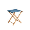 Blue with beige stripe
