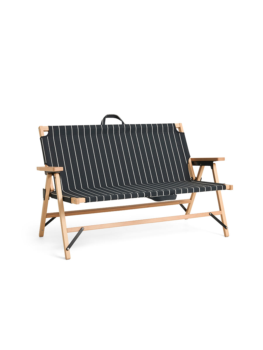 Outdoor Market Folding Sofa fra Hay - Black with beige stripe - Jacobsen Plus