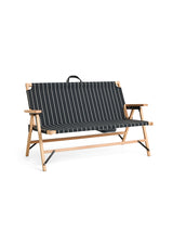 Outdoor Market Folding Sofa fra Hay - Black with beige stripe - Jacobsen Plus