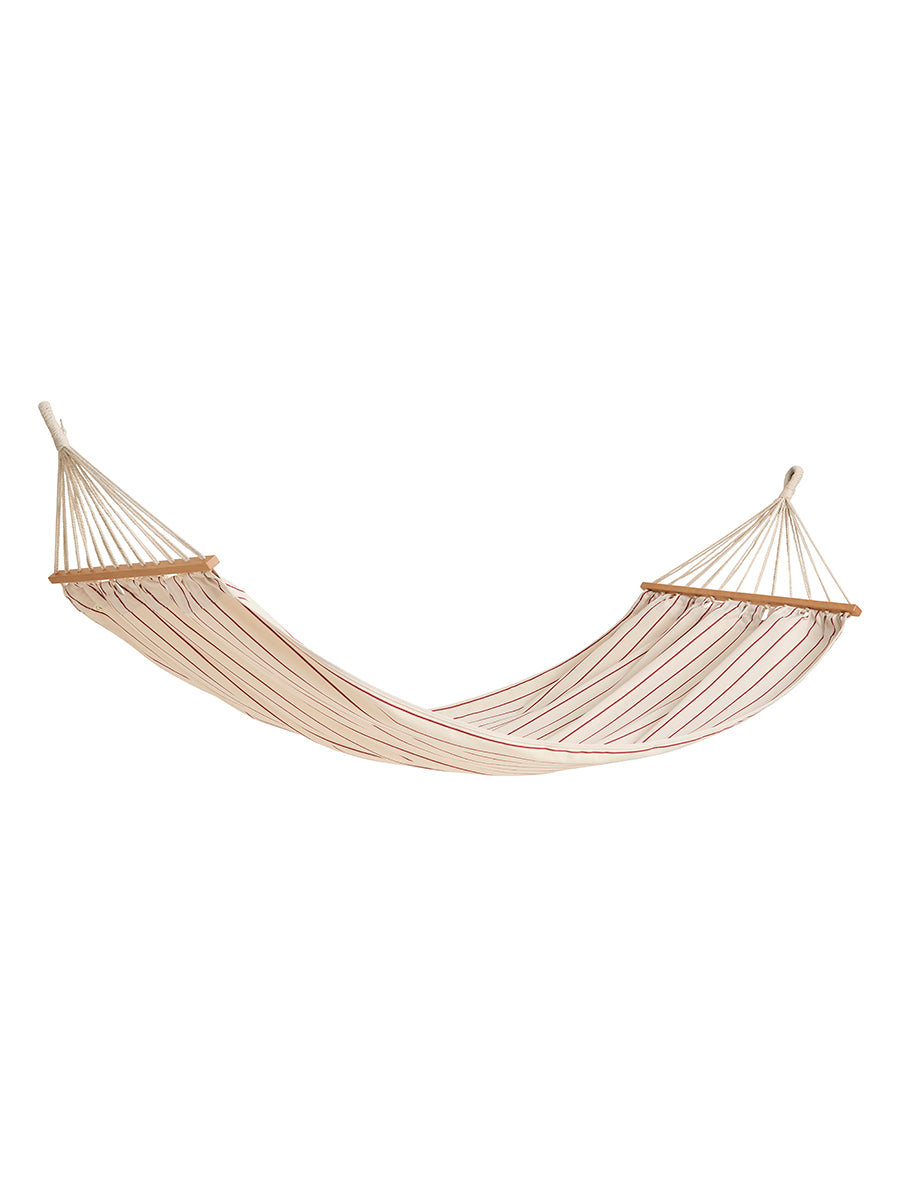 Outdoor Market Hängematte von Hay - Beige mit rotem Stripe - Jacobsen Plus