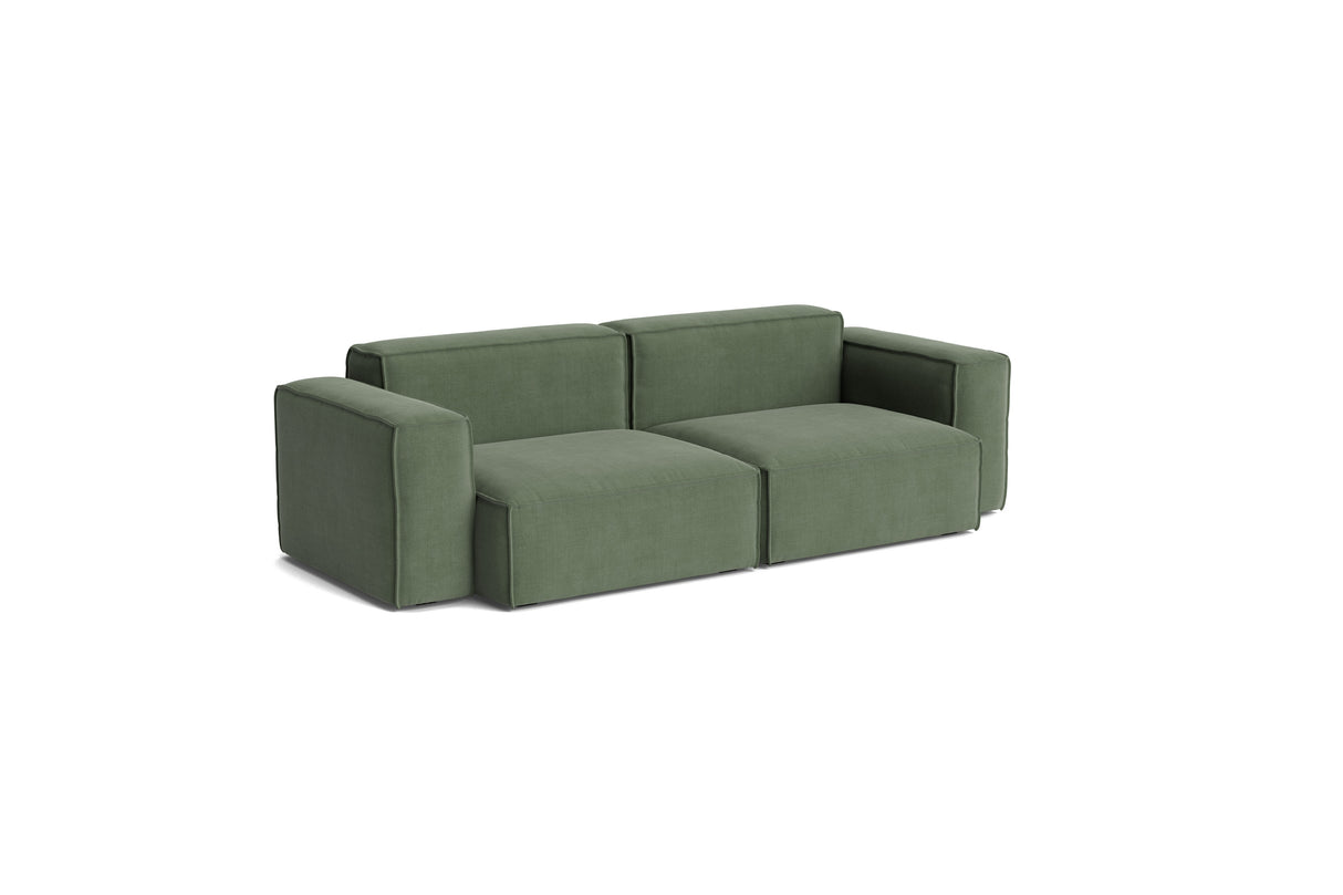 HAY Mags Soft Niedrige Armlehne 2,5-Sitzer Sofa mit abnehmbarem Bezug, Kombination 1 - Linara - 100 - Jacobsen Plus