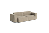HAY Mags Soft Niedrige Armlehne 2,5-Sitzer Sofa mit abnehmbarem Bezug, Kombination 1 - Linara - 216 - Jacobsen Plus