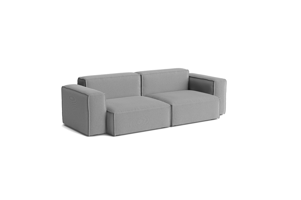 HAY Mags Soft Niedrige Armlehne 2,5-Sitzer Sofa mit abnehmbarem Bezug, Kombination 1 - Steelcut Trio - 124 - Jacobsen Plus