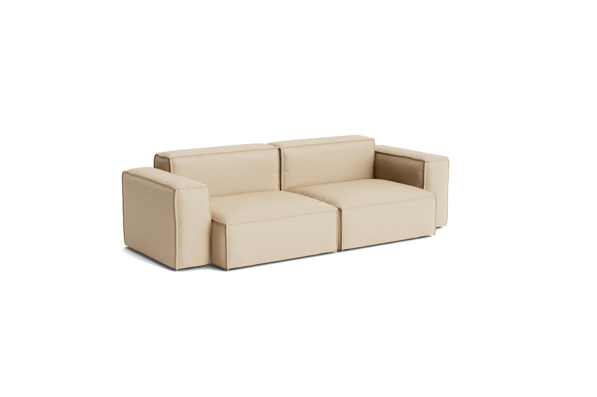 HAY Mags Soft Niedrige Armlehne 2,5-Sitzer Sofa mit abnehmbarem Bezug, Kombination 1 - Hallingdal - 220 - Jacobsen Plus
