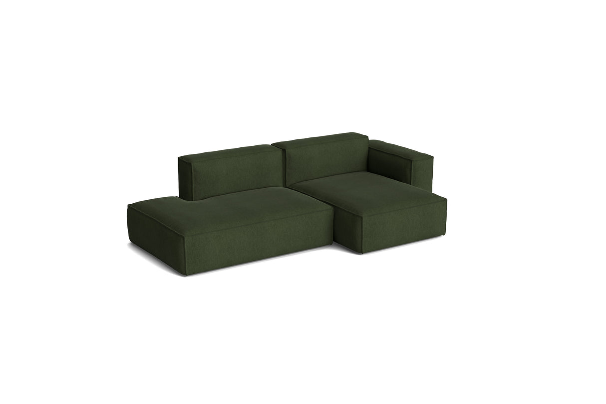Mags Soft niedriges Armlehne 2,5 Pers. Sofa mit abnehmbarem Bezug, Kombination 3 rechts - Turf - Dunkelgrün - Jacobsen Plus