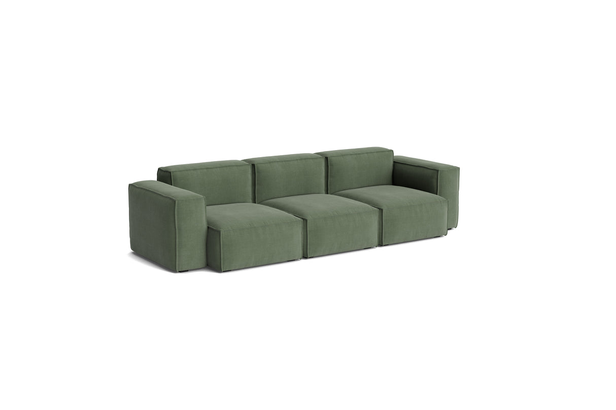 Mags Soft Low Armlehne 3-Sitzer Sofa mit abnehmbarem Bezug, Kombination 1 - Linara - 100 - Jacobsen Plus