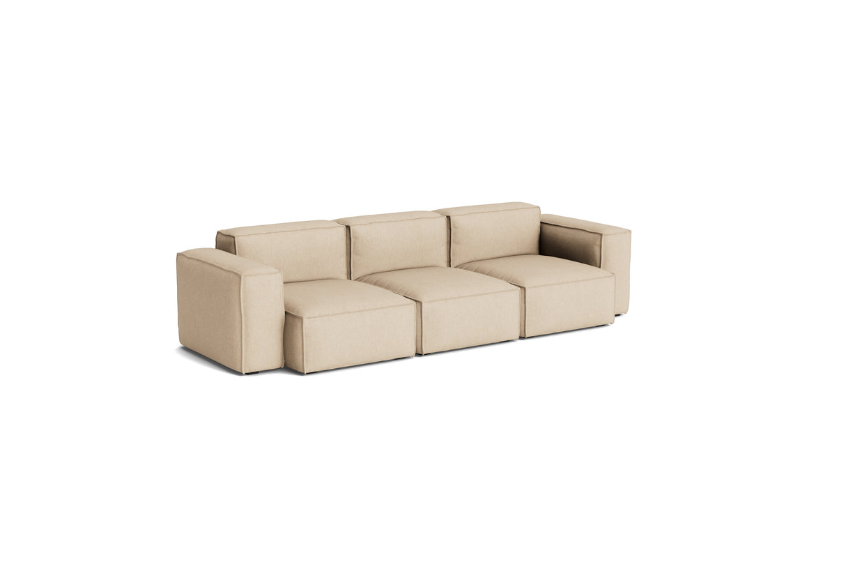 Mags Soft Low Armlehne 3-Sitzer Sofa mit abnehmbarem Bezug, Kombination 1 - Metaphor - 035 - Jacobsen Plus