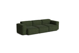 Mags Soft Low Armlehne 3-Sitzer Sofa mit abnehmbarem Bezug, Kombination 1 - Turf - Dunkelgrün - Jacobsen Plus