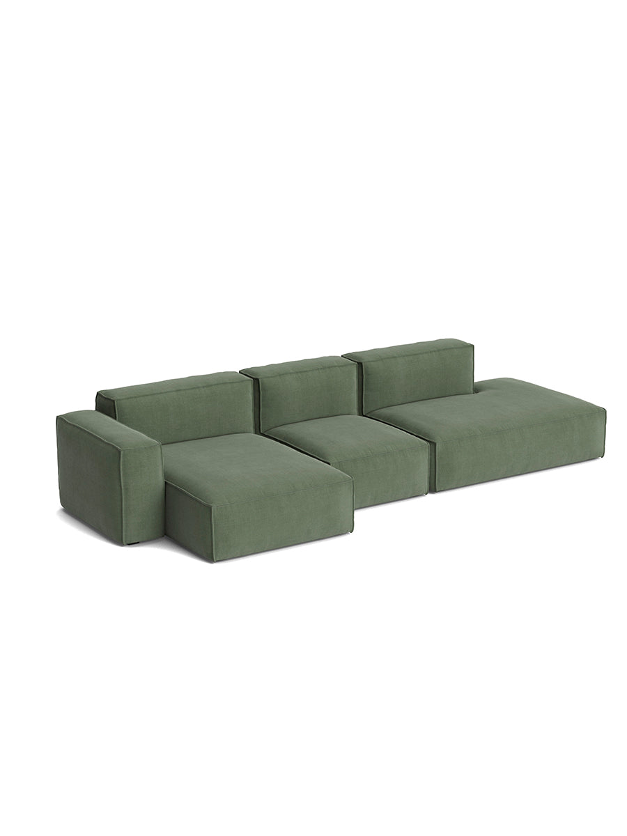 HAY Mags Soft Low Armrest 3-Pers. Sofa mit abnehmbarem Bezug, Kombination 4 links - 1 - Jacobsen Plus